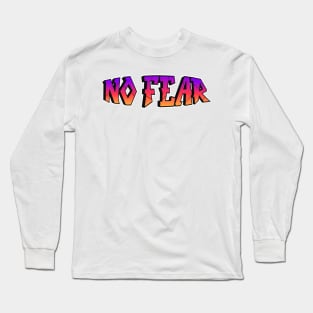 No Fear word letters graffiti style Long Sleeve T-Shirt